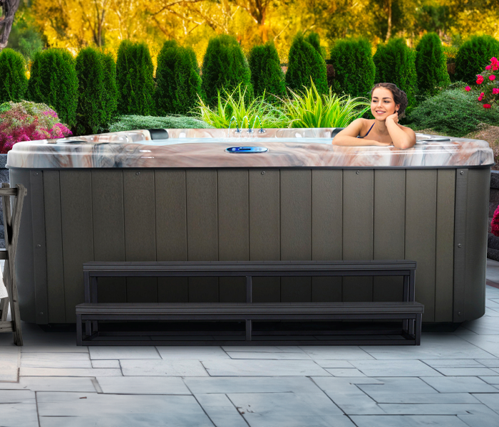 crystal cove spas hot tub being used in a family setting